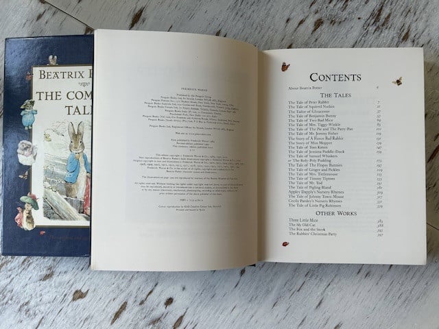 Beatrix Potter The complete tales, boek in luxe cassette.