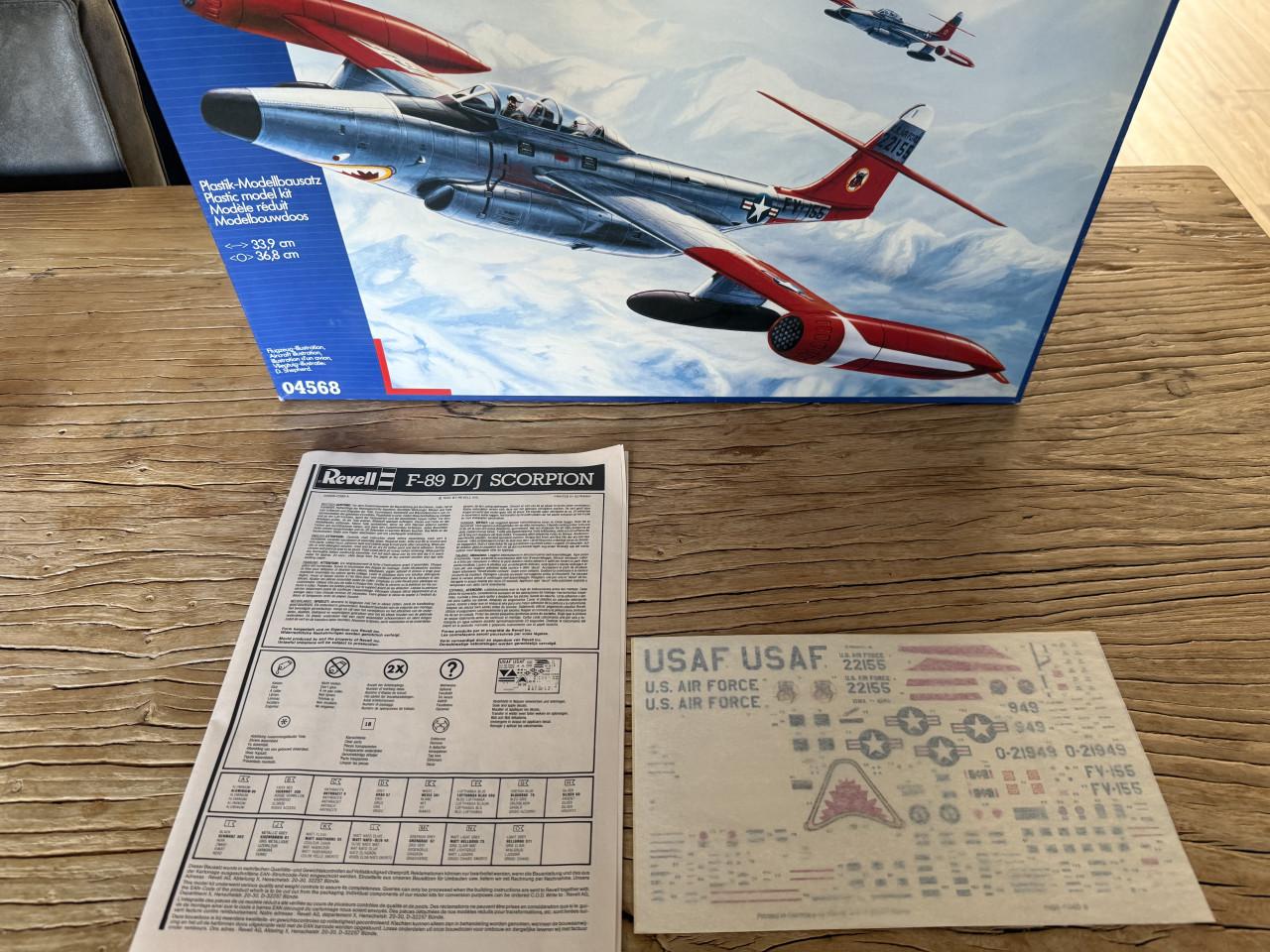 Revell modelbouwdoos van de Northrop F-89 D/J Scorpion