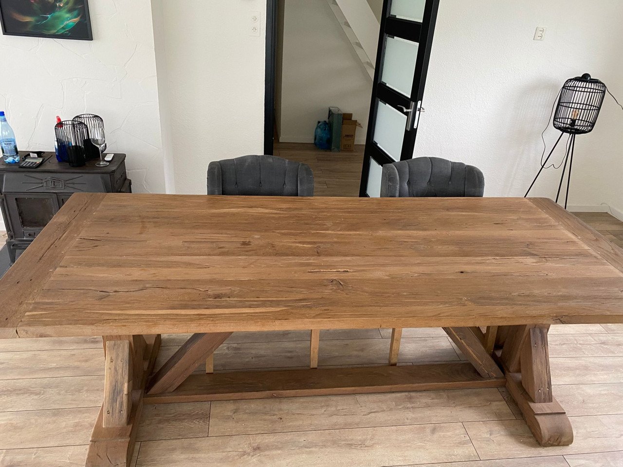 Massief eikenhouten tafel