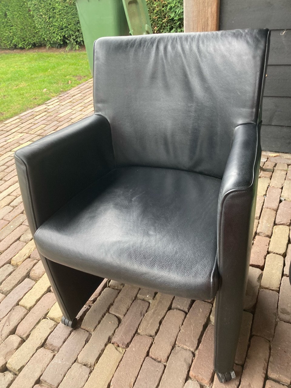Lederen stoelen zwart