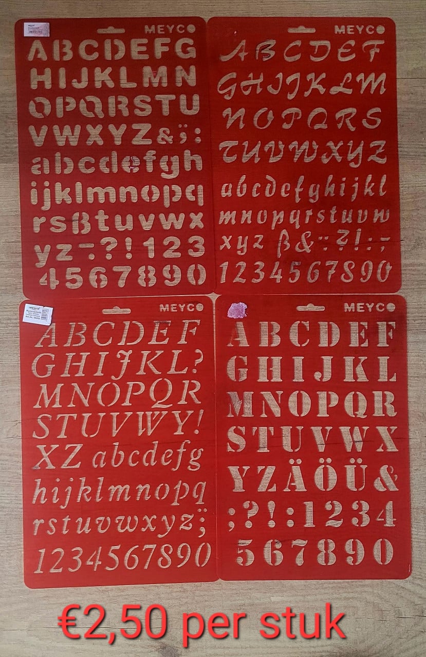 Stencils / Sjabloon, stempels Vanaf € 0,50