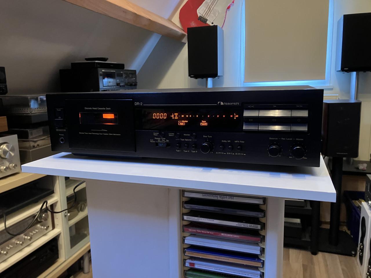 Nakamichi DR-2 3 koppen dual capstan cassettedeck bijna nieuw garantie