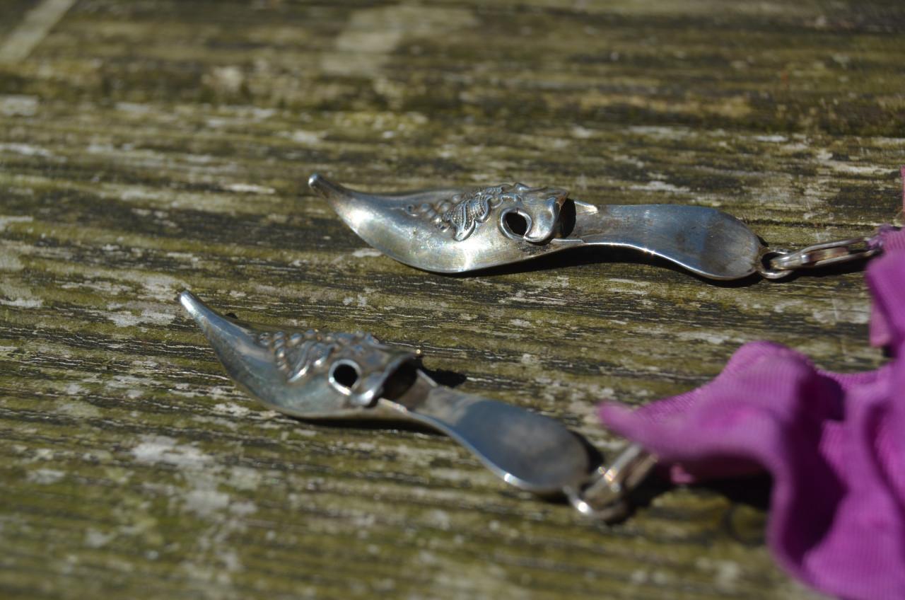 Schoen/slippervormige breipenhouders zilver. (2e geh.)