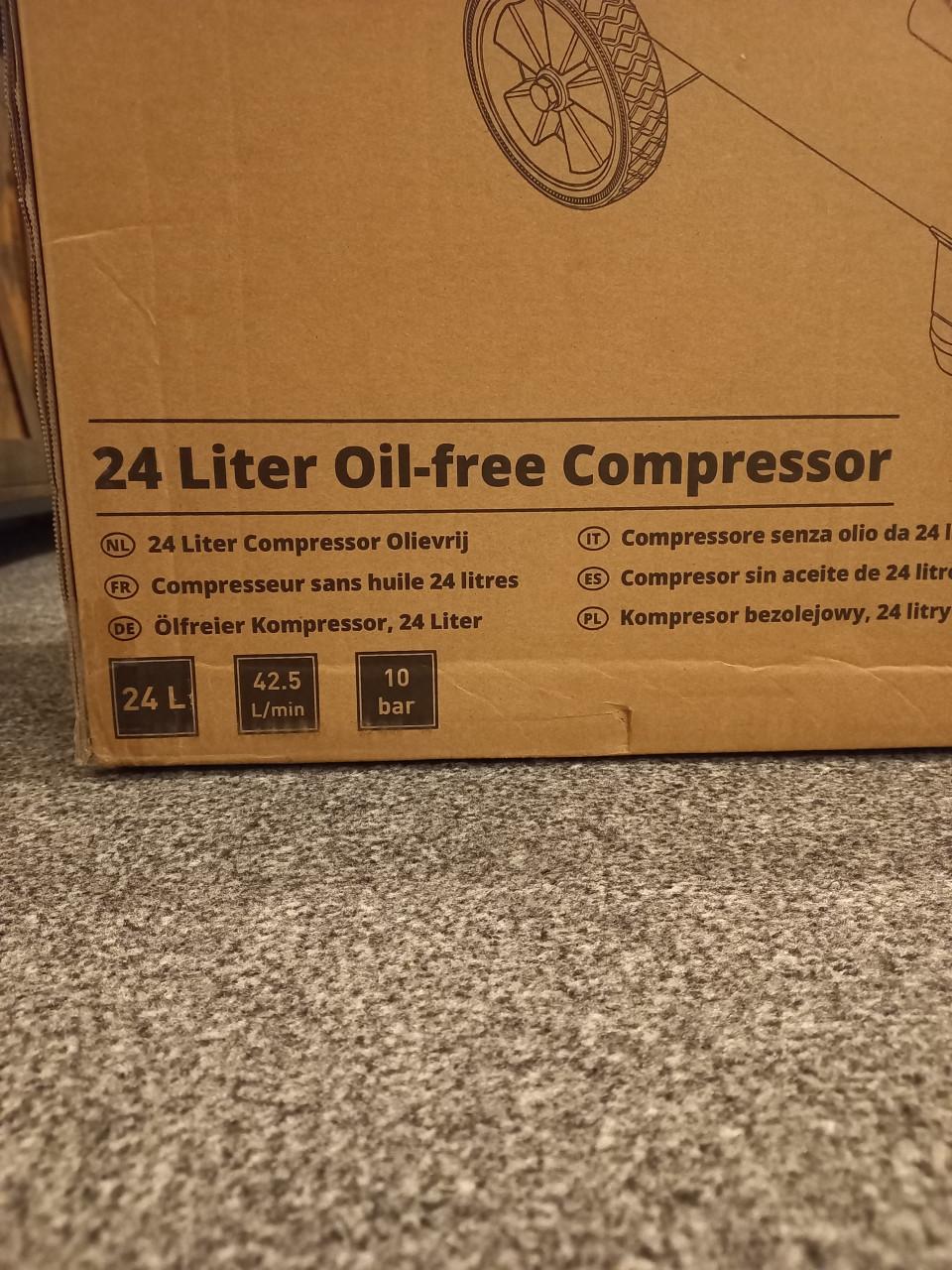 Compressor 24L 10bar nieuw in doos