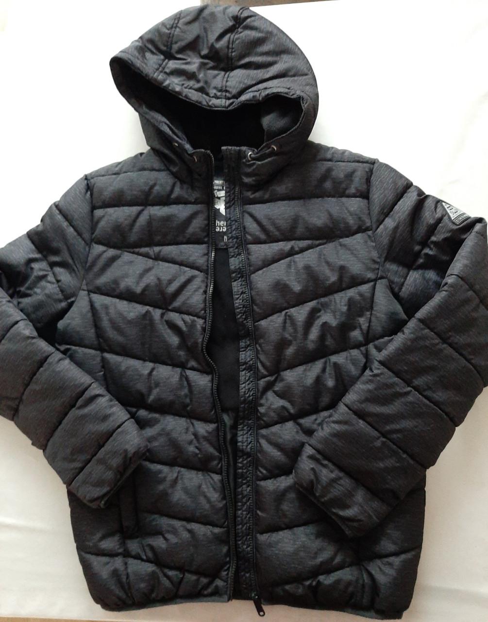 Winterjas  mt 170, grijs/zwart