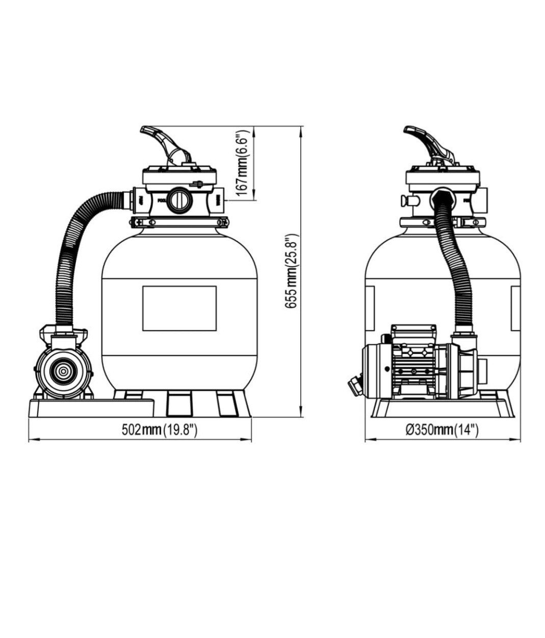 Zandfilterpomp 600W 17000L