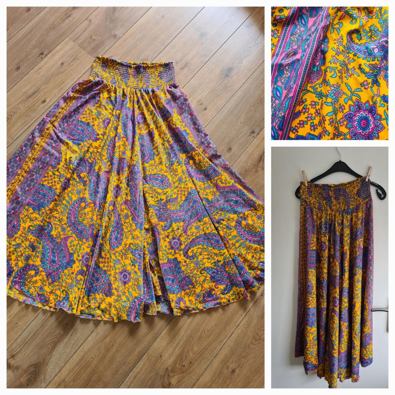 Kleurrijke maxi-rok in Bohemien-Ibiza stijl mt S - XL