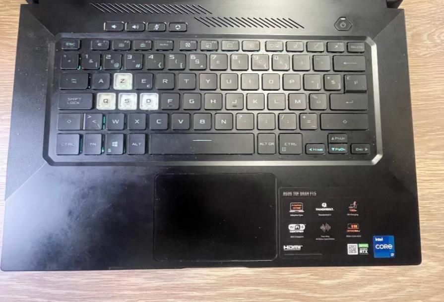 Gaming laptop Asus Tuf Dash RTX 3070 8GB - 16GB -  i7-11370H - 144HZ Azerty