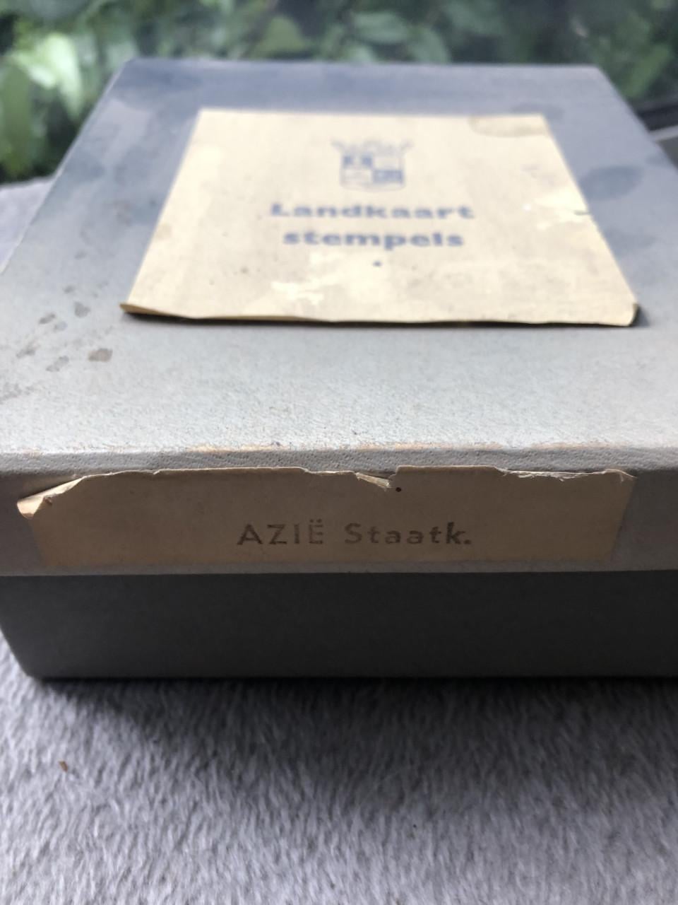 Oude stempels met landkaarten