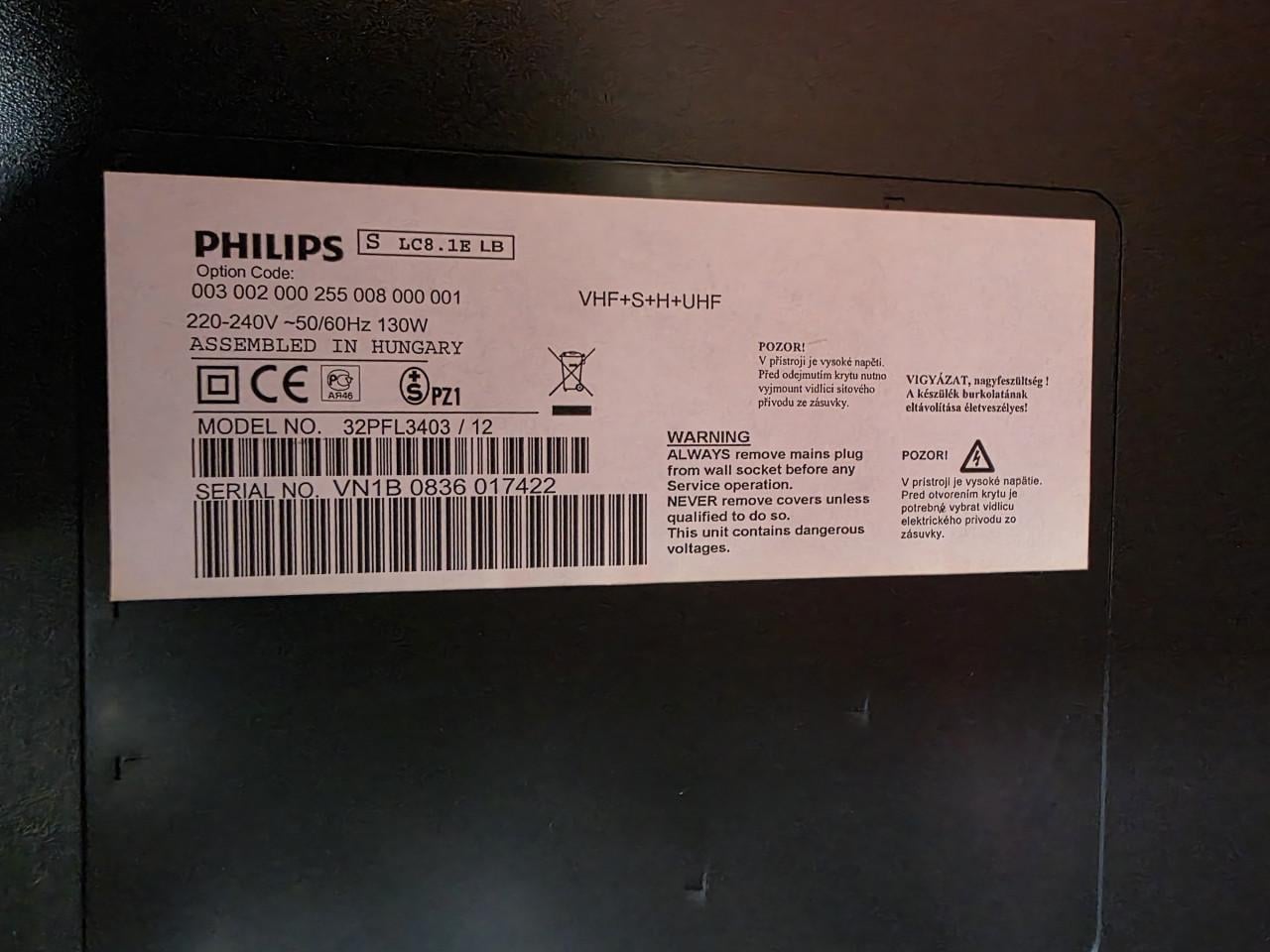 Philips LCD-televisie 32PFL3403/12. diagonaal: 81,3 cm (32 inch)