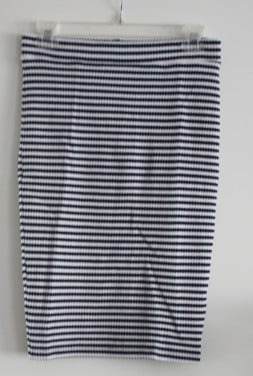 Donkerblauw wit gestreepte rok  maat m