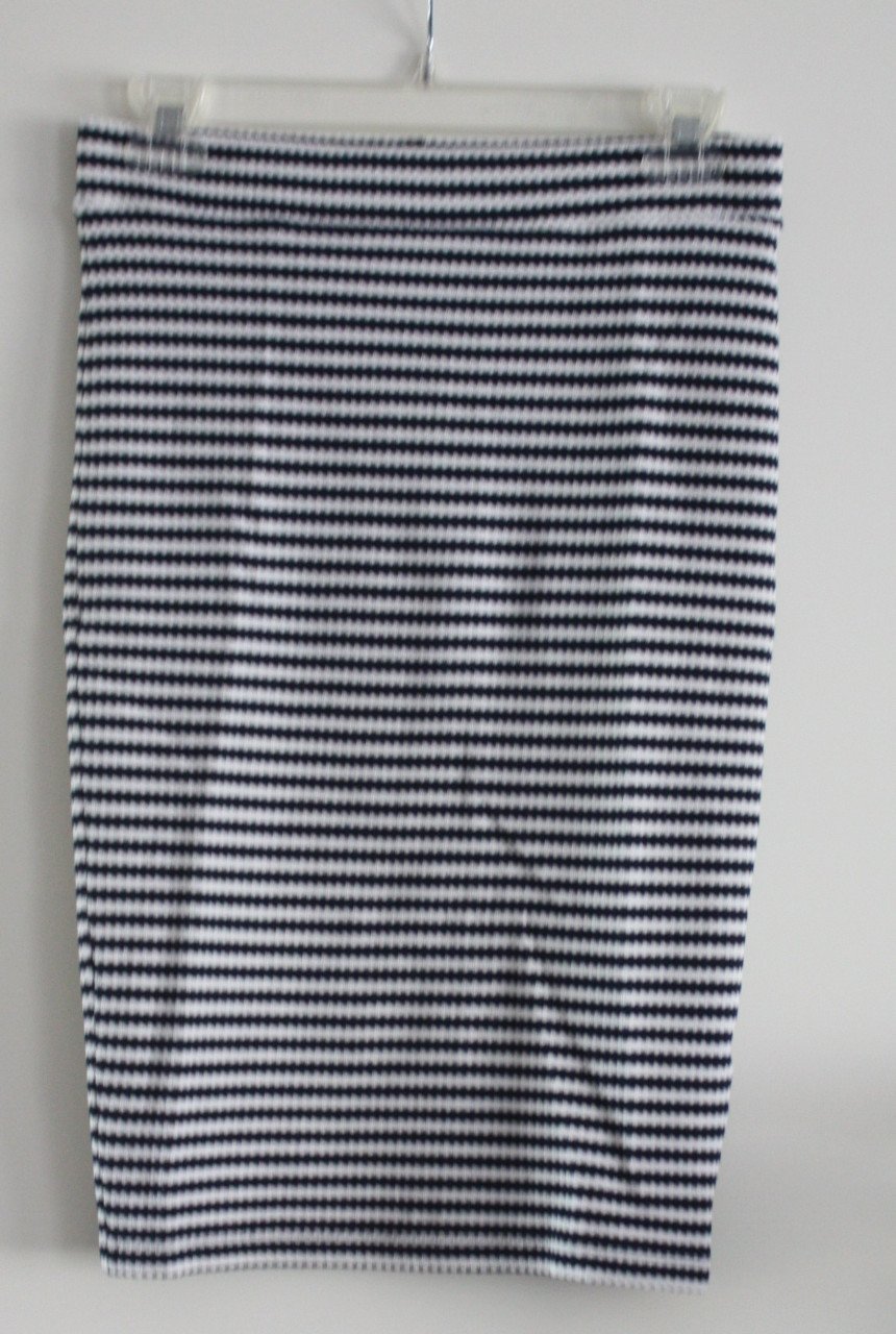 Donkerblauw wit gestreepte rok  maat m