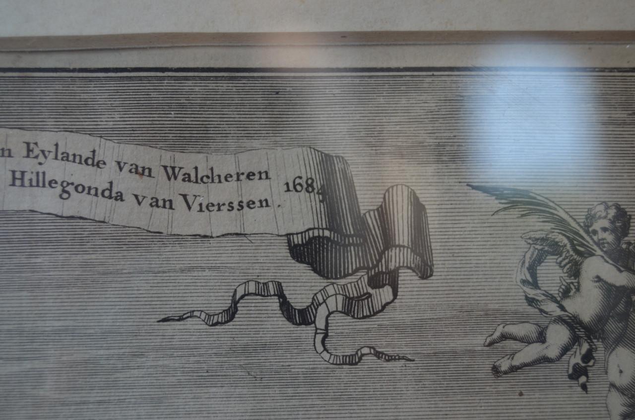 Kopergravure 'T Huys Steenhove' Smallegange 1696