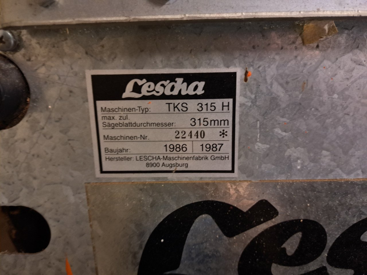 LESCHA bouw- en werkplaatszaagmachine