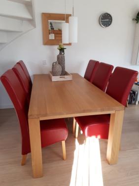 Eiken eetkamertafel
