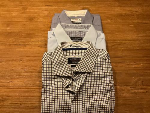 3 strijkvrije overhemden, mt 44  CasaModa en Marvelis