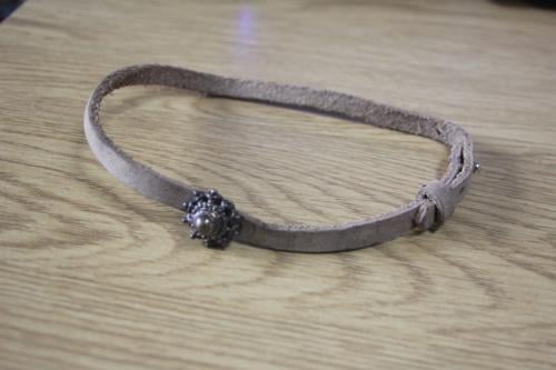 Leren honden halsbandje met zeeuwse knoop