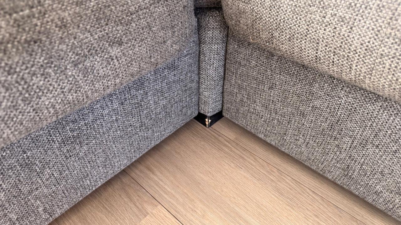 Hoekbank stof antraciet 6-zits