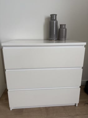 IKEA MALM ladekast wit 3 lades 80x78