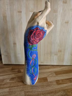 Beschilderde mannequin onderarm