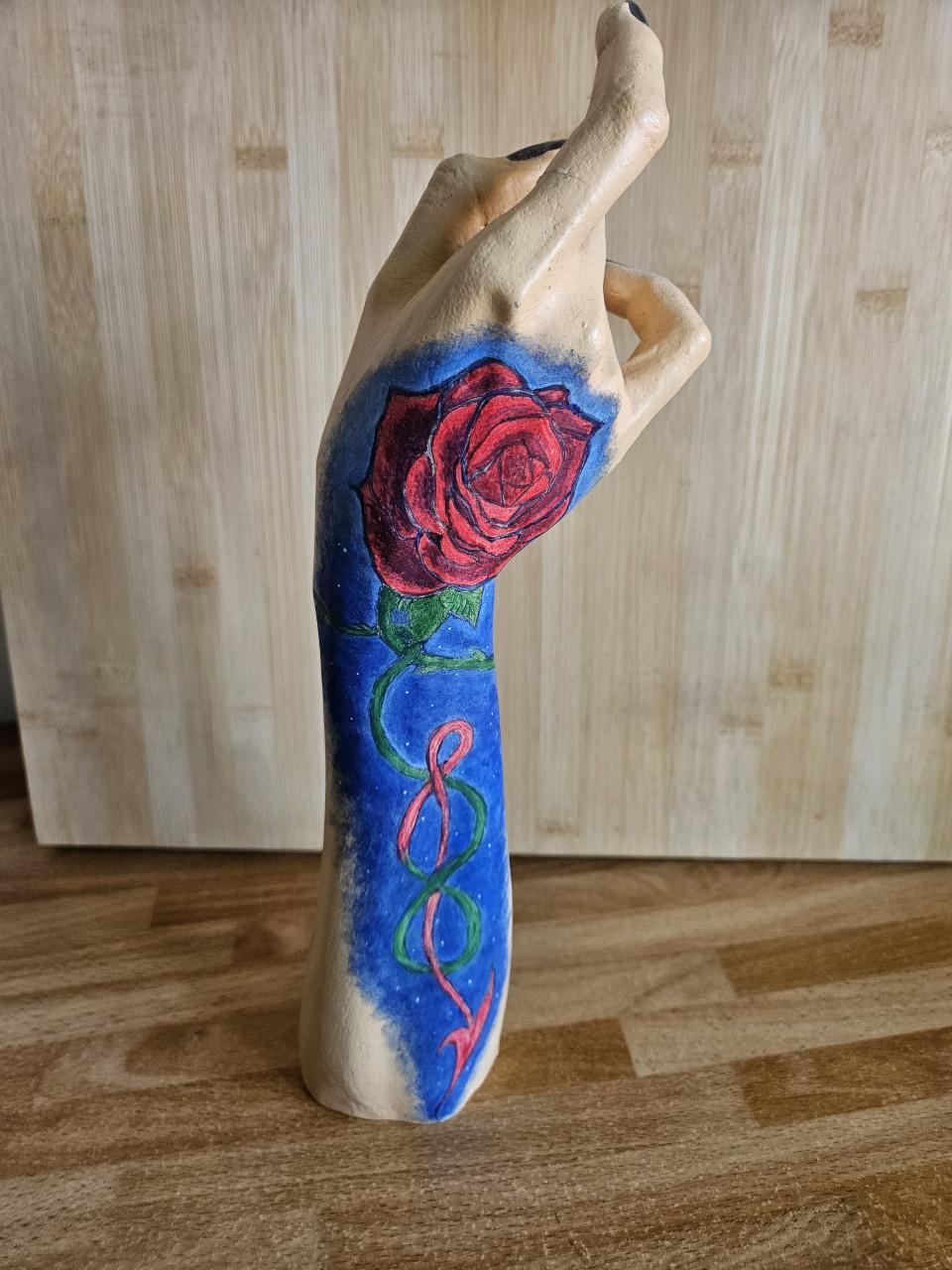 Beschilderde mannequin onderarm