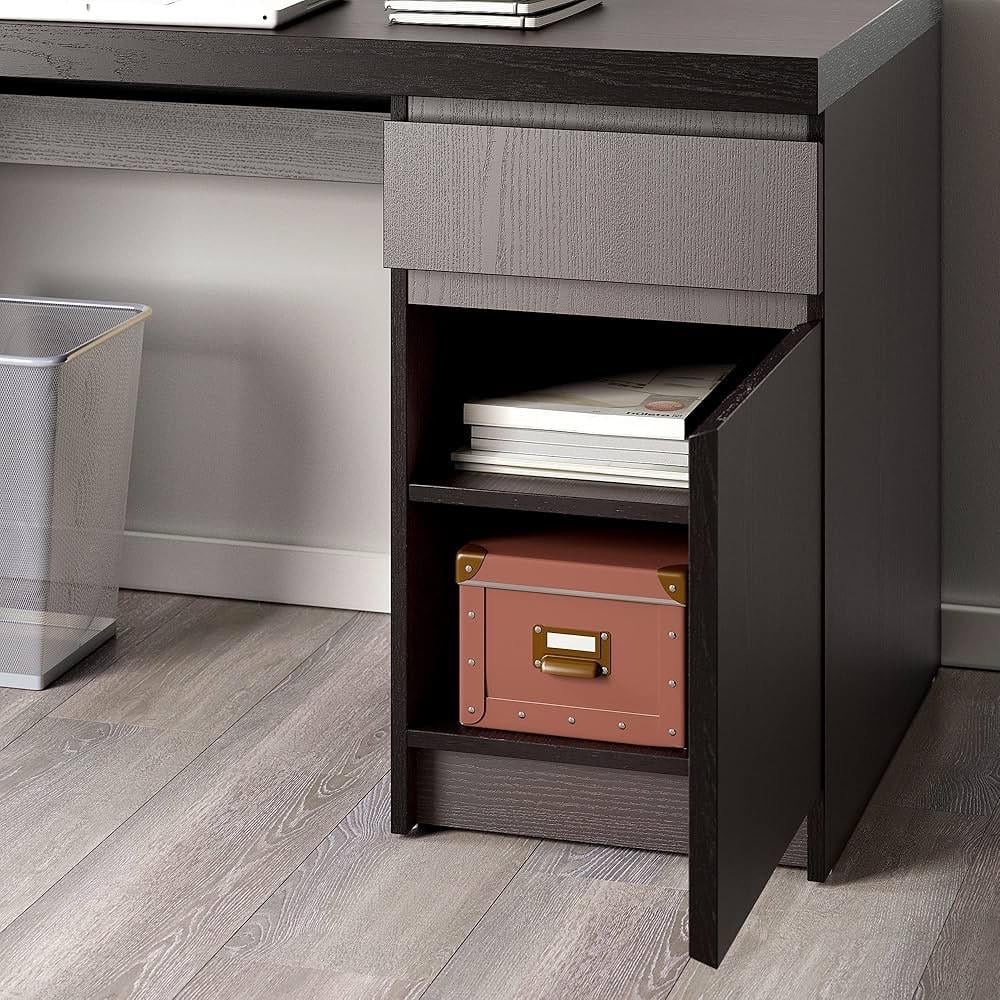 Bureau 140x65, Ikea Malm zwart /bruin