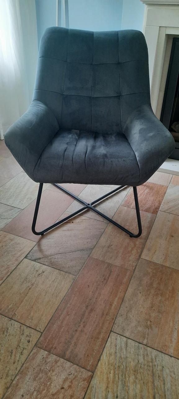 Donkergrijze stoffen fauteuil