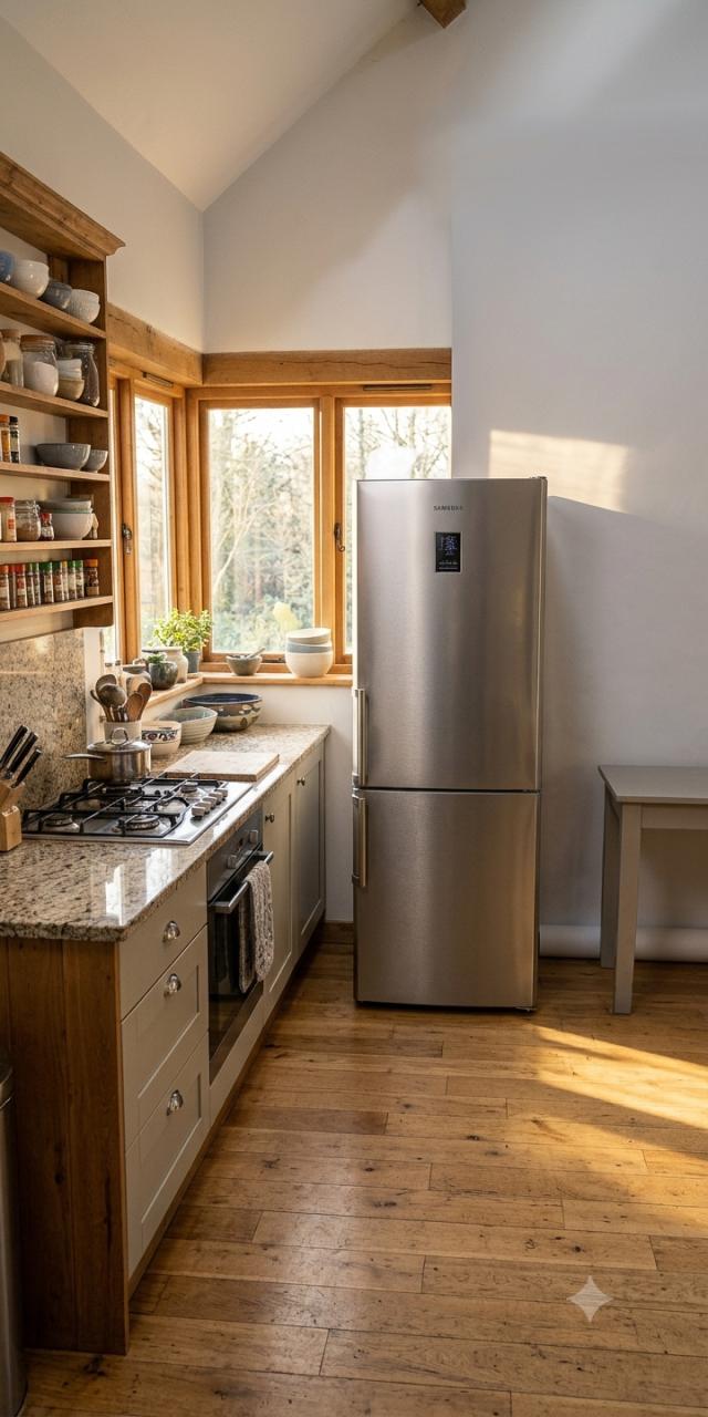 SAMSUNG NoFrost RVS koel vries combinatie Koelkast vriezer.