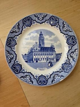 Bordje Middelburg stadshuis delfts blauw