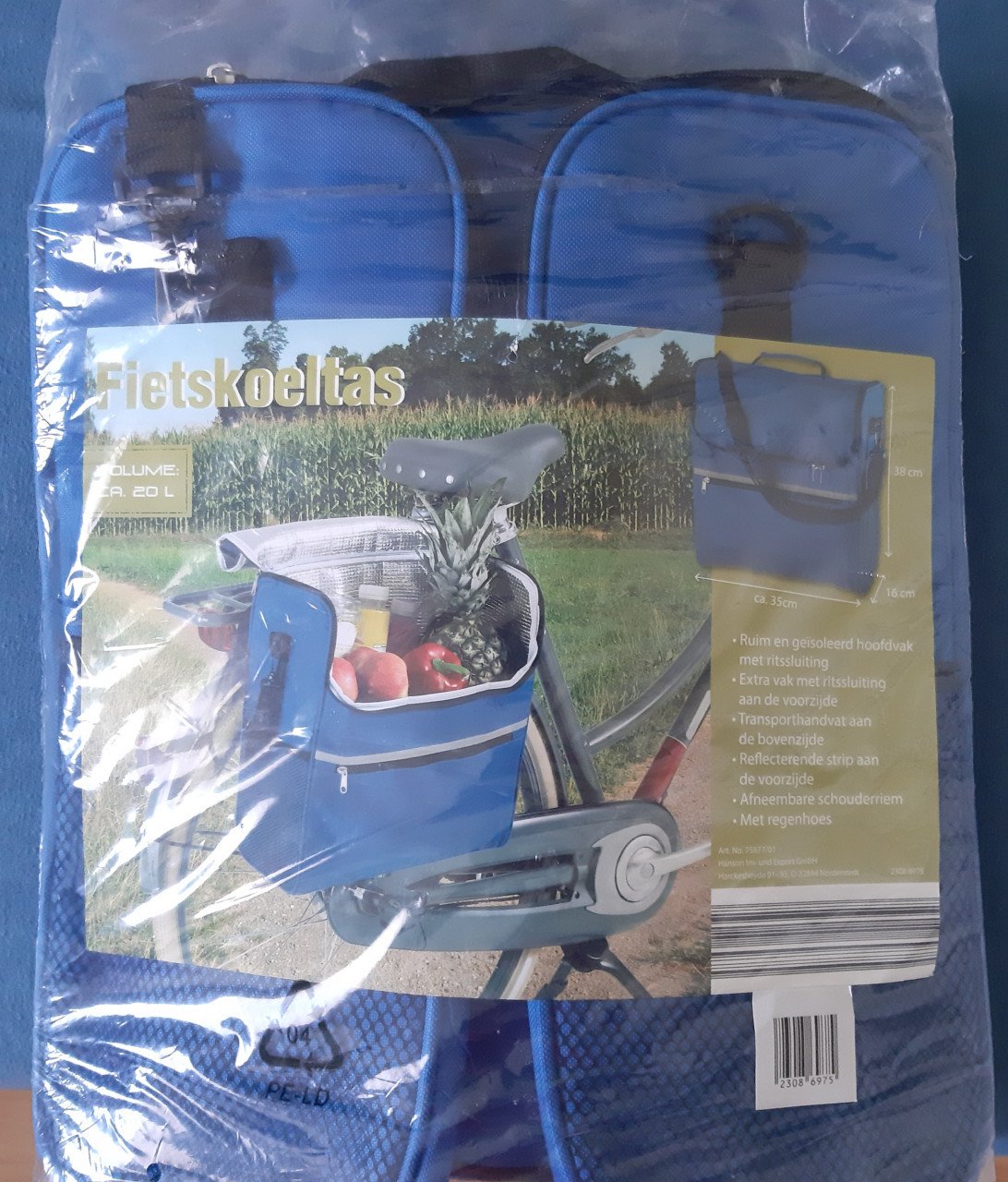 Fietskoeltas blauw