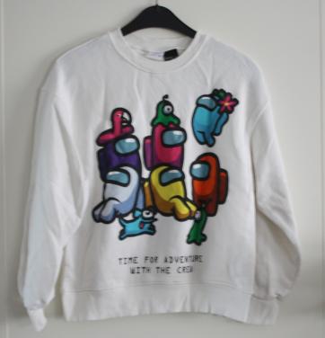 Witte trui met print  maat 152