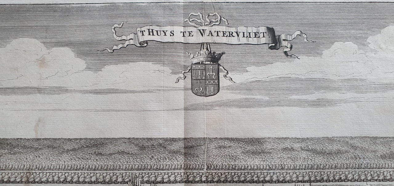 Kopergravure "Het huis te Watervliet". Heinkenszand, Zeeland