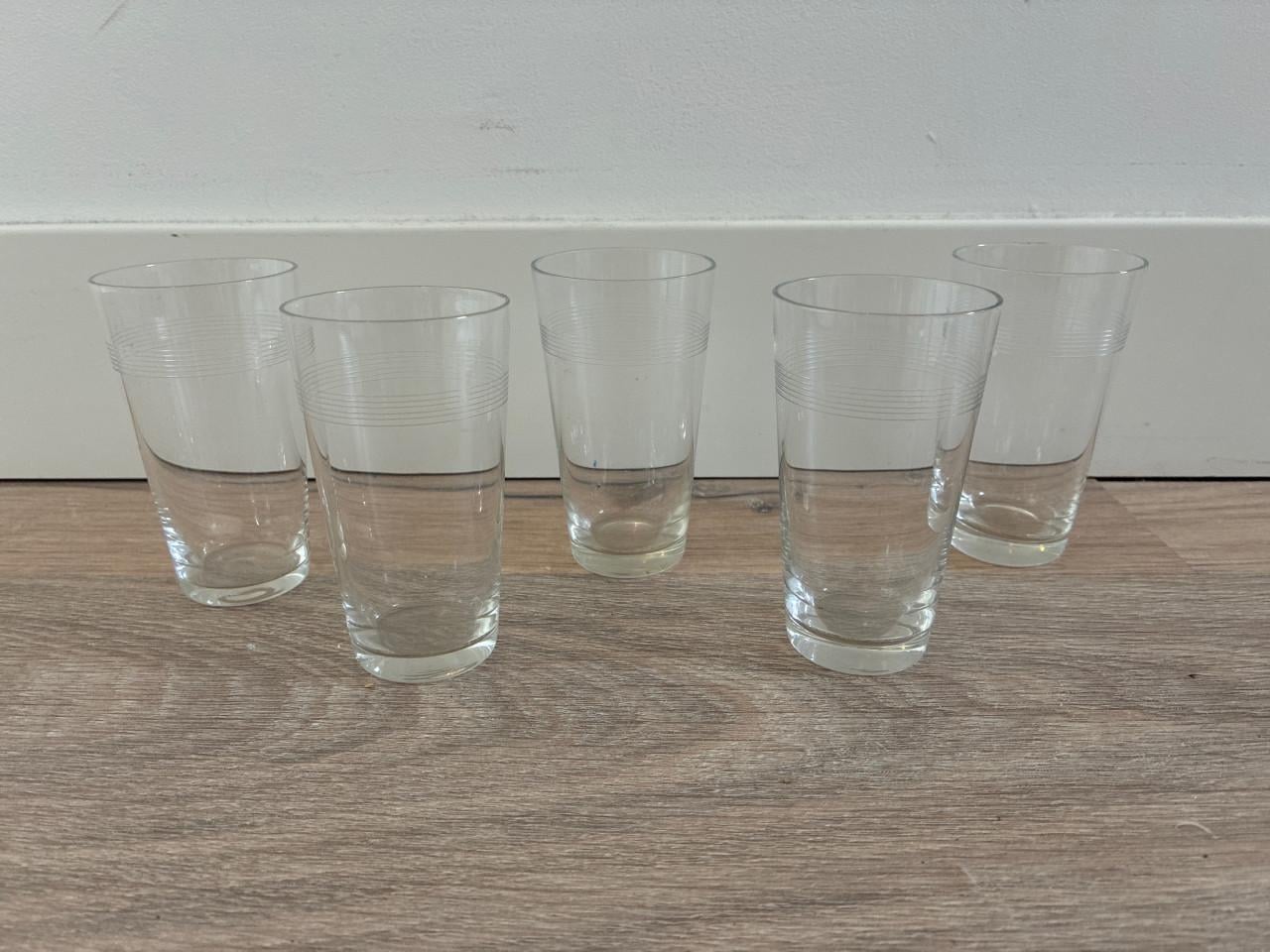 5 stuks Kosta Boda Spin glazen