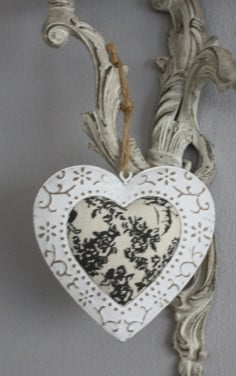 Metalen hart hanger