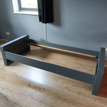1-persoons bed ombouw WOOOD Dennis grijs
