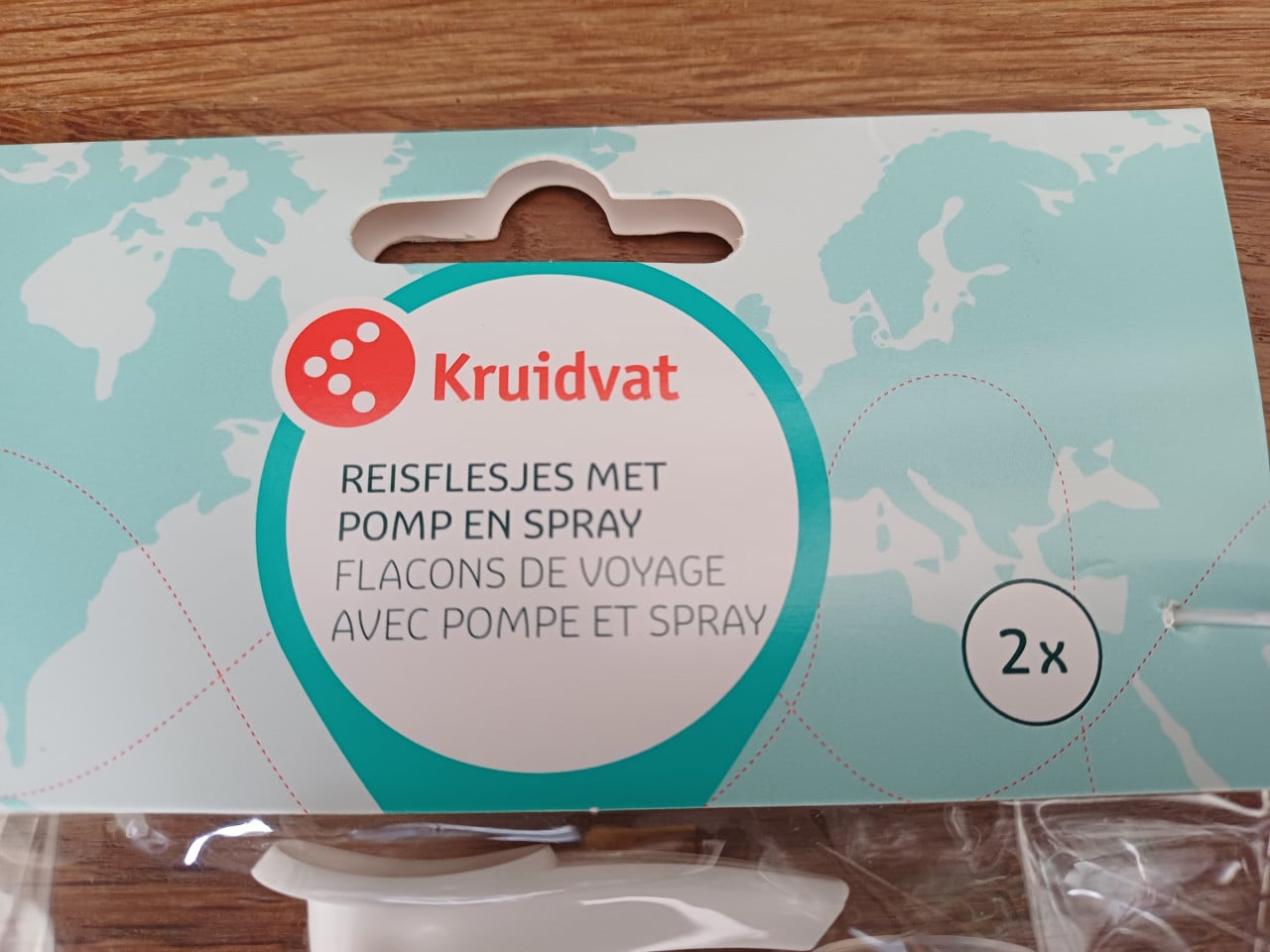 Nieuw: reisflesjes met pomp en spray, 2 x 100 ml