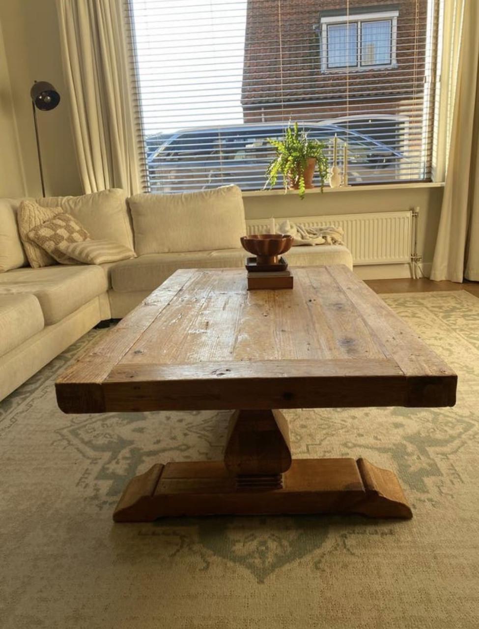 Mooie grenen houten salontafel