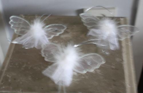 Set van 10 metalen en pluzige engel hangers