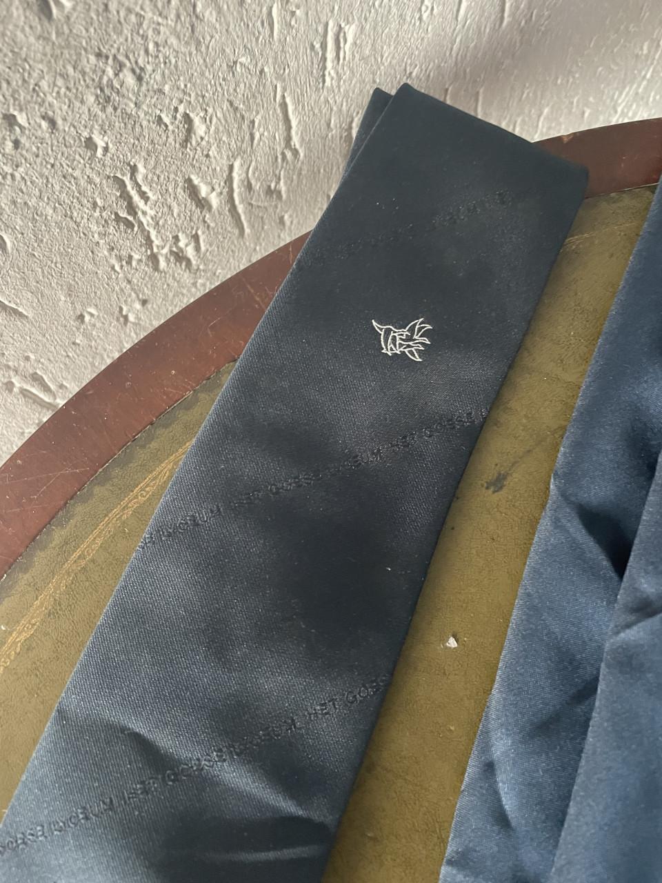 Goese Lyceum - stropdas en dames shawl donker blauw - in nieuwstaat