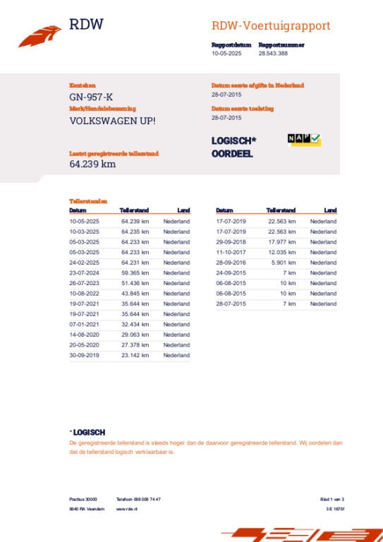 Volkswagen UP! 1.0 move up! bluemotion