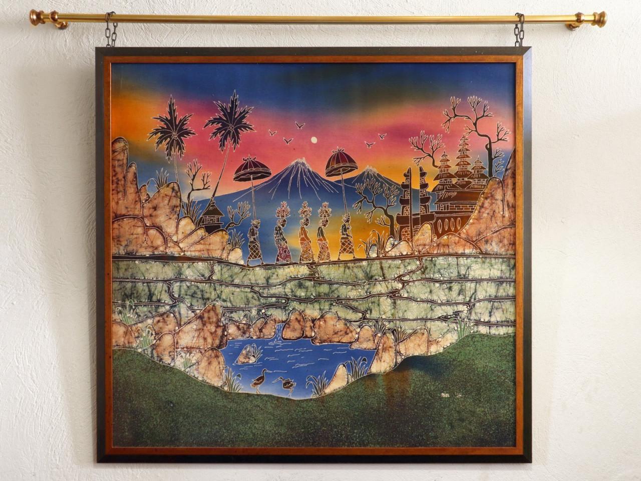 Groot Balinees Batik wandpaneel