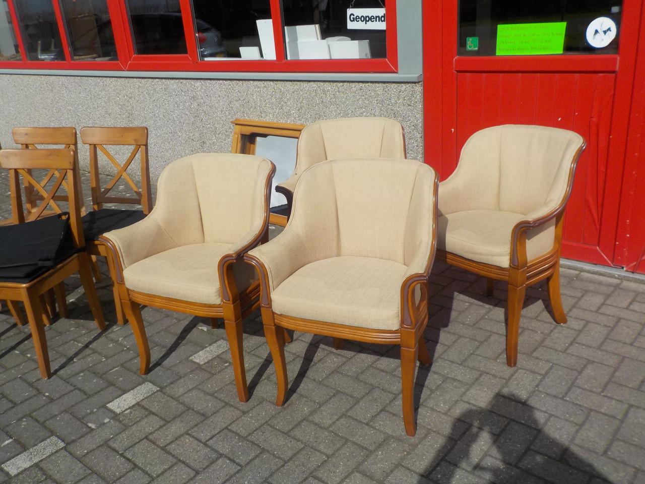 4 mooie kwaliteit armleunig fauteuil in zeer goede staat