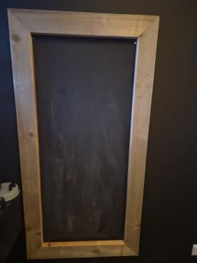 Krijtbord met houten rand 130×66