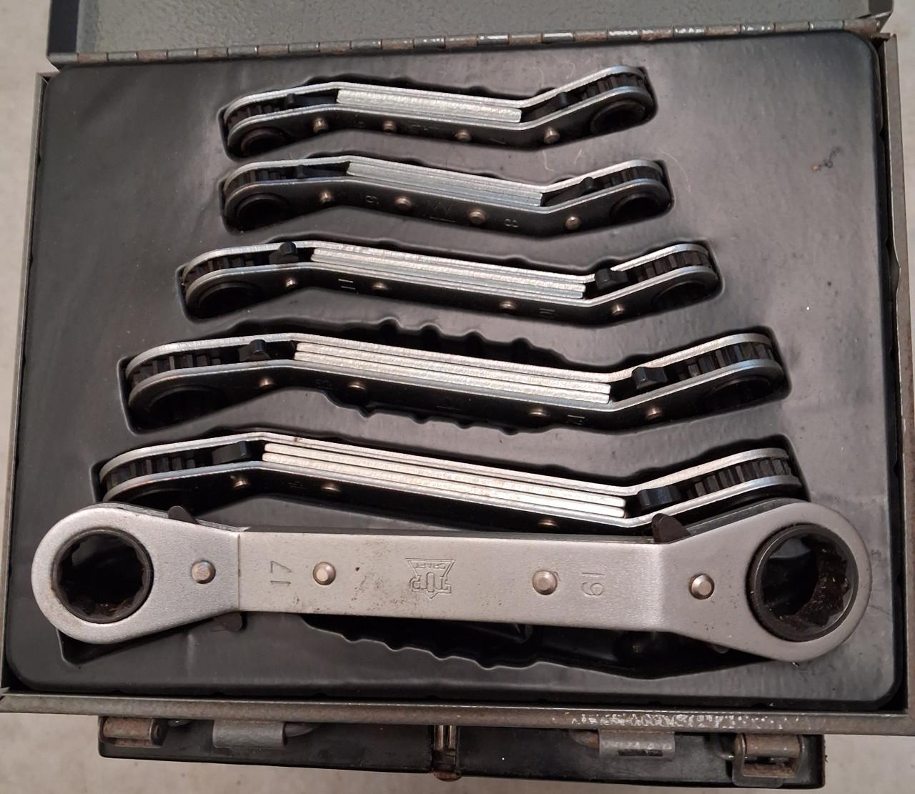 Ringratelsleutel set.