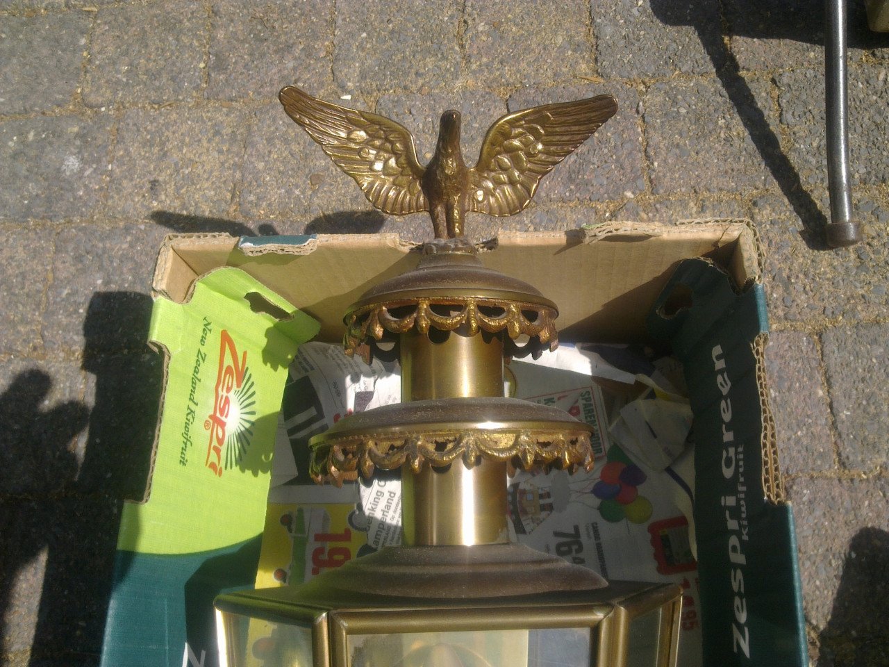 Koperen koetslamp