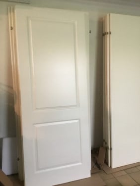 Nieuwe opdekdeur/ paneel/ 78 breed/ 201,5 hoog / geschilderd