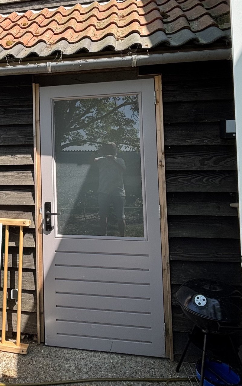 Hardhouten achter/tuin/berging/keukendeur