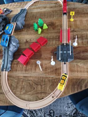 Houten treinbaan