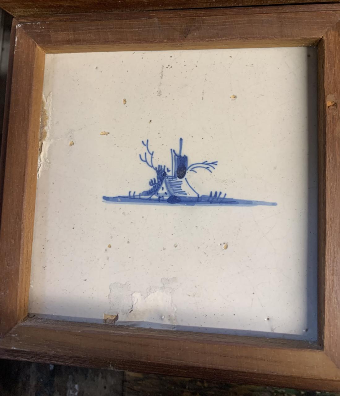 Antiek - Delfsblauwe tegeltjes