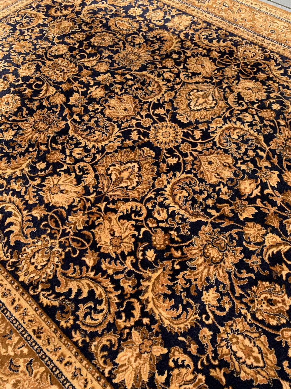 ✨Prachtig Sfeervol Bruin/Donkerblauw Vintage Vloerkleed✨Zuiver Scheerwol✨